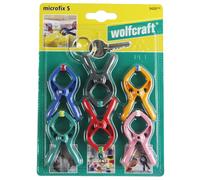 Morsetti a molla 6 pezzi piccoli 20 mm Microfix S 20 set 3420000 WOLFCRAFT