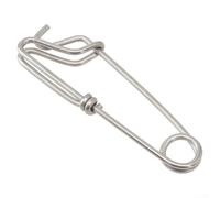 Morsetti a scatto per pesca con palangari per un efficace bloccaggio dell'esca, robusto acciaio inossidabile per tonno e granchio (B 35 x 125 mm)