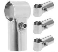 Morsetti a T in acciaio inox per tubi da 25 mm, ideali per l'installazione di corrimano, appendiabiti e cucce per cani, 4 morsetti