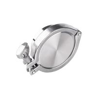 Morsetti a tre ghiere in acciaio inossidabile sani Giunto for tubi da 19 mm a 168 mm, ghiera di saldatura sanitaria + tappo terminale + morsetto a T + guarnizione in silicone, acciaio inossidabile 304