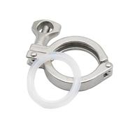 Morsetti a tre ghiere in acciaio inossidabile sani Morsetto Tri da 1/2" a 4" 25,4 50,5/64/77,5/91 106 119 mm Ghiera OD SS304 Raccordo sanitario Tri in acciaio inossidabile for la produzione di birra f