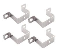 Morsetti a U in acciaio inox per tubi quadrati da 5 cm, staffe a doppio foro resistenti, per uso interno ed esterno