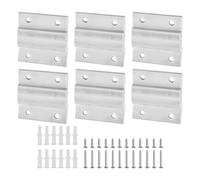 Morsetti a Z per opere d'arte e specchi da appendere, ganci ad incastro per cornici per foto per una visualizzazione sicura, veloci e facili da usare (6 pezzi)