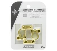 MORSETTI BATTERIA AUTO ALTA QUALITA' IN OTTONE POSITIVO E NEGATIVO MOD EUROPEO