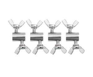 Morsetti Cavi Acciaio Inox per Fune 6mm 4 Pezzi Argento
