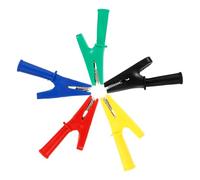 Morsetti Coccodrillo Isolati e Jack 4 MM Apertura 10mm 10A 5 pezzi | Rame Nichelato e Gomma, Letture Precise e Ordine Cromatico, per Cavi e Componenti