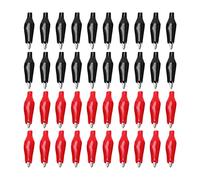 Morsetti di Batteria Clip di Test Elettriche Clip Gator in Acciaio Durevole Ad Alta Prestazioni per Test Elettrici Progetti Fai Da Te Automobili Esperienze Scuola 40 Pezzi