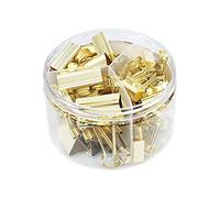 Morsetti di carta con clip dorate, set di misure assortite (S, M, Grande), per ufficio, scuola e articoli per la casa? Oro