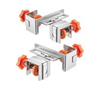 Morsetti di montaggio per facciata del cassetto | 2 fascette regolabili per pannelli di cassetto, clip in acciaio inossidabile per falegnameria, cucina e officina
