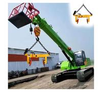 Morsetti di sollevamento regolabili gialli con mandrino e catena in gomma, morsetto verticale resistente per pietra, alluminio e lamiera (33-70 cm) - Strumento conveniente per sollevamento pesante
