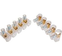 Morsetti Elettrici Unipolari, Connettori a Cappuccio Trasparenti, Set da 10 Pezzi, per Cavi 2.5-16 mm², Terminali di Collegamento Isolati (10 mm)
