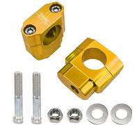 Morsetti fissaggio manubrio Adattatore per riser per manubrio da moto CNC da 1-1/8" e 28 mm, per accessori da motocross Dirt Pit Bike(M10 Gold)