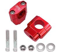 Morsetti fissaggio manubrio Adattatore per riser per manubrio da moto CNC da 1-1/8" e 28 mm, per accessori da motocross Dirt Pit Bike(M12 Red)