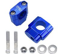 Morsetti fissaggio manubrio Adattatore per riser per manubrio da moto CNC da 1-1/8" e 28 mm, per accessori da motocross Dirt Pit Bike(M12 Blue)