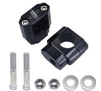 Morsetti fissaggio manubrio Adattatore per riser per manubrio da moto CNC da 1-1/8" e 28 mm, per accessori da motocross Dirt Pit Bike(M12 Black)