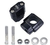 Morsetti fissaggio manubrio Adattatore per riser per manubrio da moto CNC da 1-1/8" e 28 mm, per accessori da motocross Dirt Pit Bike(M10 Black)