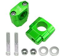 Morsetti fissaggio manubrio Adattatore per riser per manubrio da moto CNC da 1-1/8" e 28 mm, per accessori da motocross Dirt Pit Bike(M12 Green)