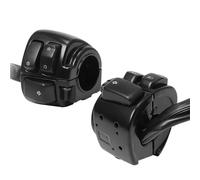 Morsetti fissaggio manubrio Interruttore di controllo degli indicatori di direzione del manubrio da 1" 25mm per motocicletta, nero, per Harley XL883 Sportster