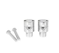 Morsetti fissaggio manubrio Kit di staffa di supporto per manubrio da 22 mm e 25 mm per motociclette, per manubri da 1'' 7/8" universali per Harley e Honda(Chrome 25mm)