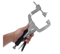 Morsetti for fori tascabili da 11 '' for la lavorazione del legno, morsetti ad angolo retto a 90 gradi con cuscinetti regolabili a 2 vie Morsetto frontale in metallo