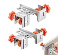 Morsetti frontali per cassetti - 2 strumenti per l'installazione 'armadio, spatola di montaggio regolabile in acciaio inossidabile (preciso) per il posizionamento della carpenteria da cucina