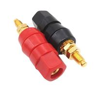 Morsetti per altoparlanti audio da 4 mm, neri e rossi, 1 paio