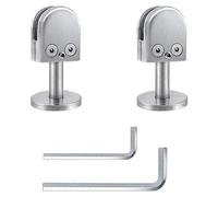 Morsetti per alzata in vetro, confezione da 2 morsetti da pavimento in acciaio inox per vetro spesso 1/3-2/5 pollici (6-8 mm, 60 mm di altezza) - Morsetto tenone resistente per installazioni sicure