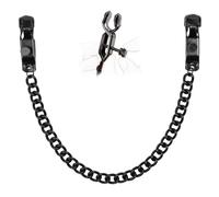 Morsetti per capezzoli con catena da donna, nipple clamp regolabili con pressione adattabile, gioiello corporeo non penetrante per giochi erotici, coppia e scenari BDSM