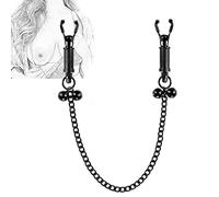 Morsetti per capezzoli con catena e 4 campanelli Morsetto per capezzoli SM Morsetto per labbra Stimolazione del seno regolabile Giocattolo sessuale fetish Adatto per donne Uomini