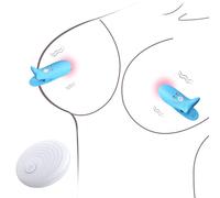 Morsetti per capezzoli Donne del piacere sessuale con telecomando wireless Giocattolo per capezzoli, IPX7 Impermeabile 10 modalità di vibrazione Morsetti per capezzoli vibranti per le donne