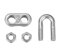 Morsetti per cavi metallici, set da 20 pezzi, in acciaio inossidabile 304 per soluzioni di ancoraggio e sollevamento sicure (4 mm)