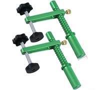 Morsetti per fori per cani in alluminio resistente, 19/20 mm, regolazione manuale rapida, per banco da lavoro modulare, tavolo, strumenti per la lavorazione del legno, coppia verde (2 pezzi da 19 mm)