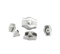 Morsetti Per Fune 10 Pcs M2 M3 M4 M5 304 In Acciaio Inox Simplex Post Bullone Clip di Fune Metallica Morsetto del Cavo Pinza Corda Semplice Presa(M2)