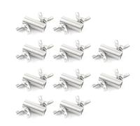 Morsetti Per Fune 10 pz 304 Corda In Acciaio Inox Blocco Manuale Cattura Elementi di Fissaggio Fibbia A Farfalla for Acciaio Doppio Filo di Clip di Corda 1.5/2/3/4/5/6/8mm morsetto(For 12mm wire)