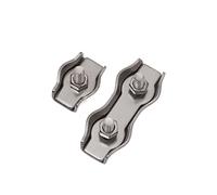 Morsetti Per Fune 10Pcs M2-M5 In Acciaio Inox Simplex 1/2-Post Bullone Clip di Fune Metallica Morsetto del Cavo Pinza Corda Presa Semplice(Simplex-M2)