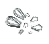 Morsetti Per Fune 20 Pcs In Acciaio Inox 304 Fune Di Filo Protezione Morsetti M1.5 M2 M3 M4 M5 M6 M8 Squillo Linea Ancoraggio Ditali Anello Morsetto Loop(M6)
