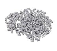 Morsetti Per Fune 200 pz Spessore Fune Metallica Rotonda In Alluminio Manicotto Clip Ghiera M1.2 Argento