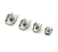 Morsetti Per Fune 3 Pcs Wire Rope Grip M2/M3 Morsetti for Cavi Pinza 2mm 3mm 4mm 5mm Morsetto Ditale Simplex Duplex In Acciaio Inox(M10)