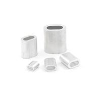 Morsetti Per Fune M0.8 M1.2 .5 M2 M3-M10 Involucro Singolo In Alluminio Ghiera For Fune Fascette For Cavi Manicotto Di Piegatura In Clip Ovale Morsetto For Metallica(M3 50pcs)