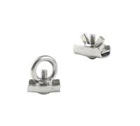 Morsetti Per Fune M2 M3 M4 M5 M6 M8 M10 304 In Acciaio Inox Simplex Post Bullone Clip Di Filo Corda Cavo Morsetto Con Occhio Dado A Farfalla Pinza Semplice Grip(Butterfly M5 4pcs)
