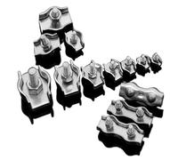 Morsetti Per Fune Morsetti For Fune Metallica Pinza For Cavo M2 M3 M4 M5 M6 M8 M10 A2-304 Acciaio Inossidabile Singolo/Doppio Grip Fissaggio A Vite Con Giunto Fisso(1pcs -M10 (double))