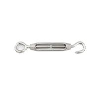Morsetti Per Fune Tenditore for fune metallica regolabile con tenditore M4/M5/M6 in acciaio inossidabile 304 in stile europeo gancio e occhio(M4,6pcs)