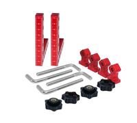 Morsetti per guide di scorrimento 2 set di morsetti angolari for lavorazione del legno da 160 mm, righello ad angolo retto a 90 gradi a forma di L ausiliario(120mm Set)