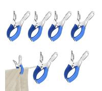 Morsetti per telo mare - Mollette da bucato in acciaio inossidabile da 6 pezzi, clip per piscina resistenti, supporti per trapunta antiscivolo, clip per biancheria con presa forte | Fissaggio sicuro a