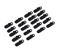 Morsetti per teloni antivento, 20 pezzi/borsa, set di morsetti multiuso per tende, teloni, coperture per barche, coperture per piscine, coperture per auto, nero