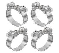 Morsetti per Tubature, Gamma di Morsetti 48-51 mm, 4 pezzi Collare Stringitubo a Bullone in Acciaio Inox, Morsetto Stringitubo, Fascetta di scarico per Moto, per Motocicli, Giardino