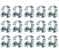 Morsetti per tubi flessibili in acciaio inossidabile da 13-15 mm riparazione Morsetti per tubi per carburante a benzina Mini perfetti per il fissaggio di tubi di piccolo diametro Argento