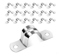 Morsetti per tubi in acciaio inossidabile con finitura lucida resistente alla ruggine e presa sicura a forma di U per il fissaggio di tubi dell'acqua, cavi, pali del tetto e strutture di recinzione