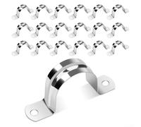 Morsetti per tubi in acciaio inossidabile con finitura lucida resistente alla ruggine e presa sicura a forma di U per il fissaggio di tubi dell'acqua, cavi, pali del tetto e strutture di recinzione