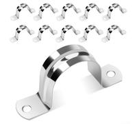 Morsetti per tubi in acciaio inossidabile con finitura lucida resistente alla ruggine e presa sicura a forma di U per il fissaggio di tubi dell'acqua, cavi, pali del tetto e strutture di recinzione